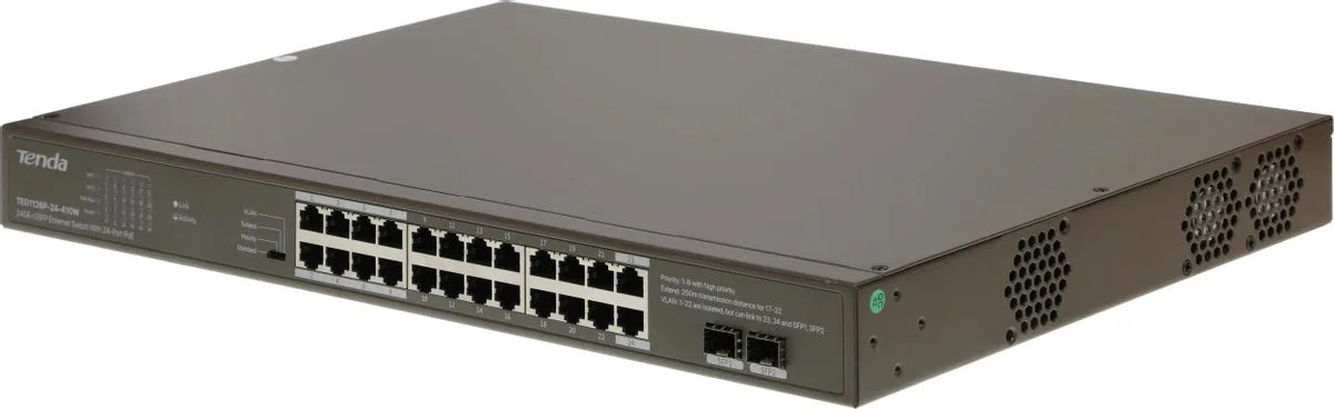 TEG1126P-24-410W 24-портовый PoE-коммутатор Tenda