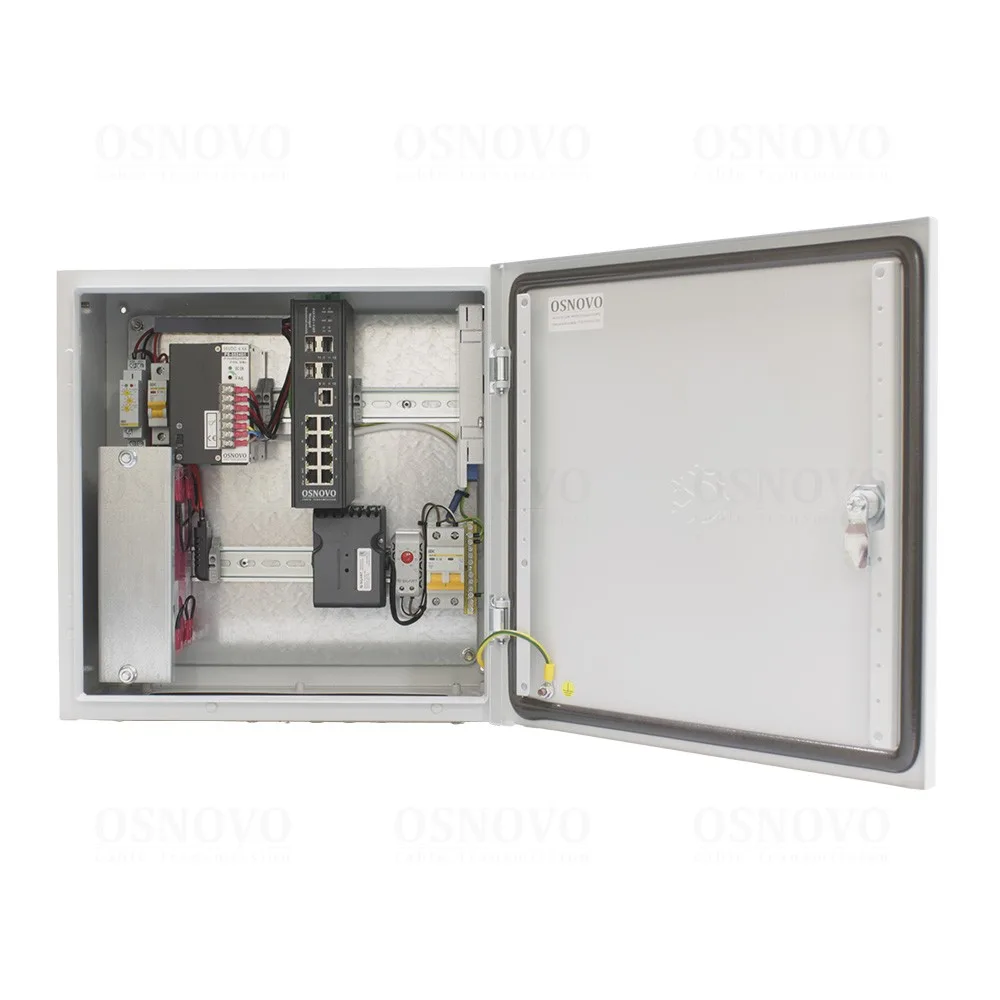 OS-44TB1(SW-80804/ILS(port 90W)) Уличный управляемый (L2+) коммутатор на 12 портов OSNOVO