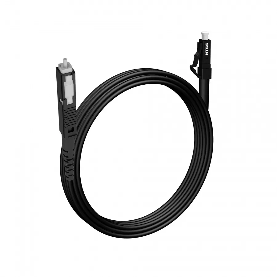Шнур оптический NTSS spc MU/UPC-LC/UPC 9/125 2.0мм 10м черный LSZH (патч-корд)