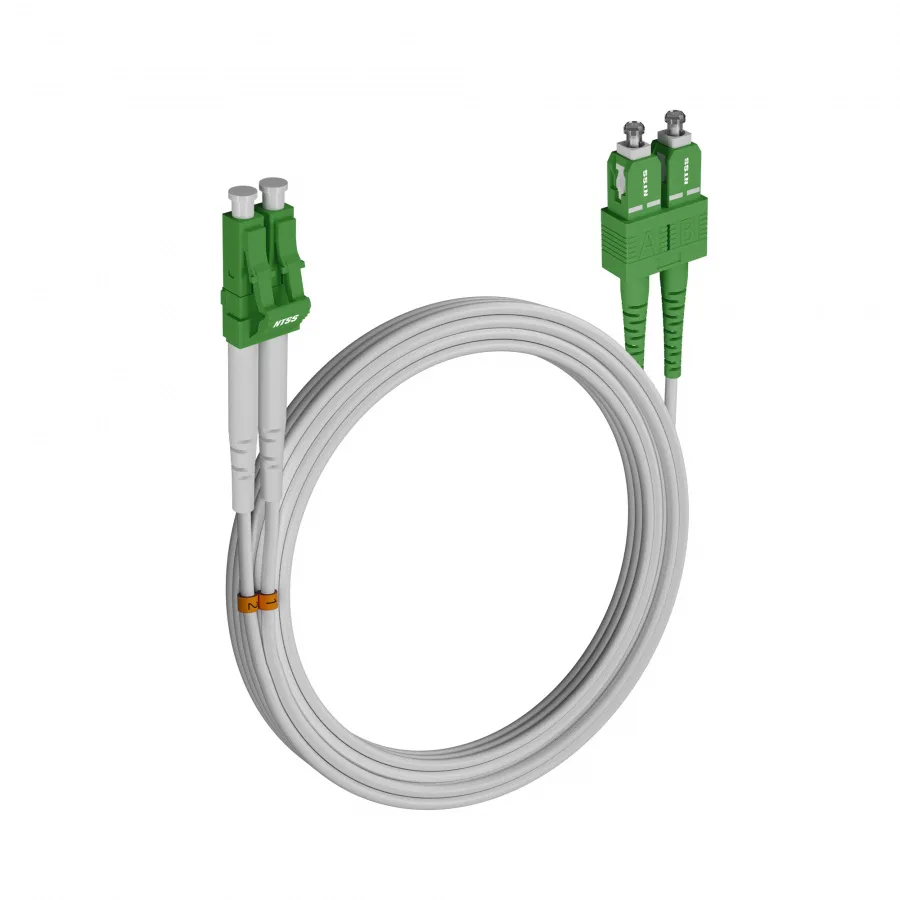 Шнур оптический NTSS dpc LC/APC-SC/APC 9/125 G.657A1 3.0мм 15м LSZH (патч-корд)