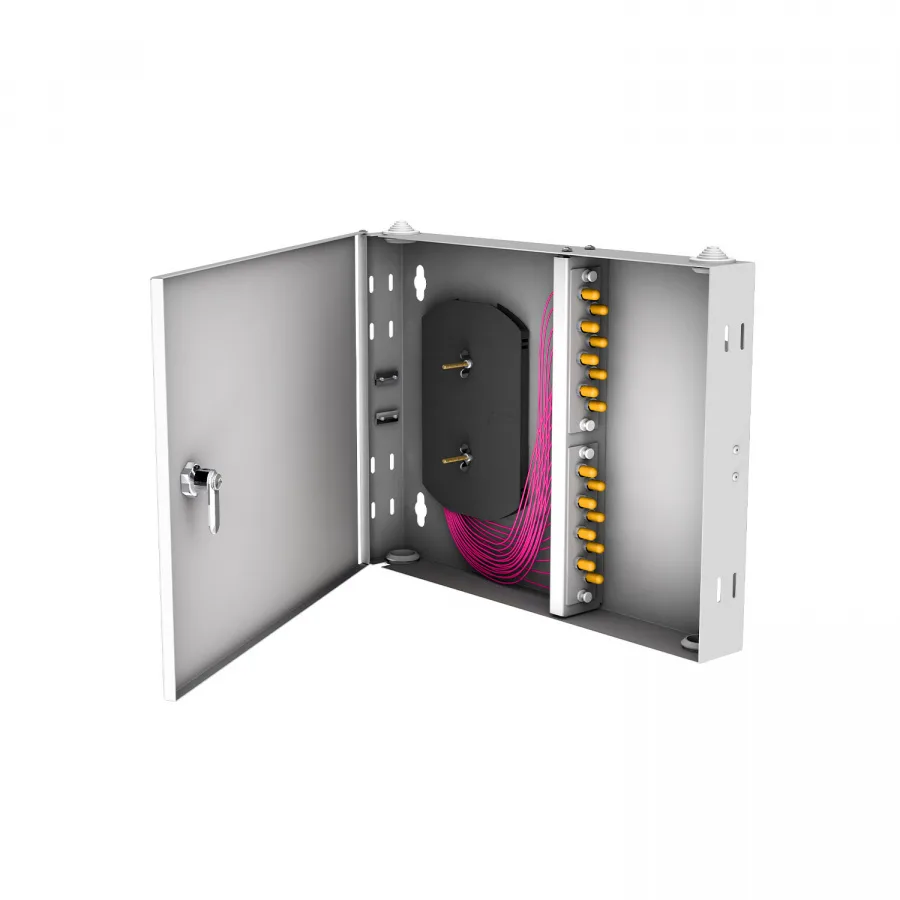 Кросс настенный NTSS PREMIUM, предсобранный, 12 портов ST/UPC, 50/125 мкм OM4