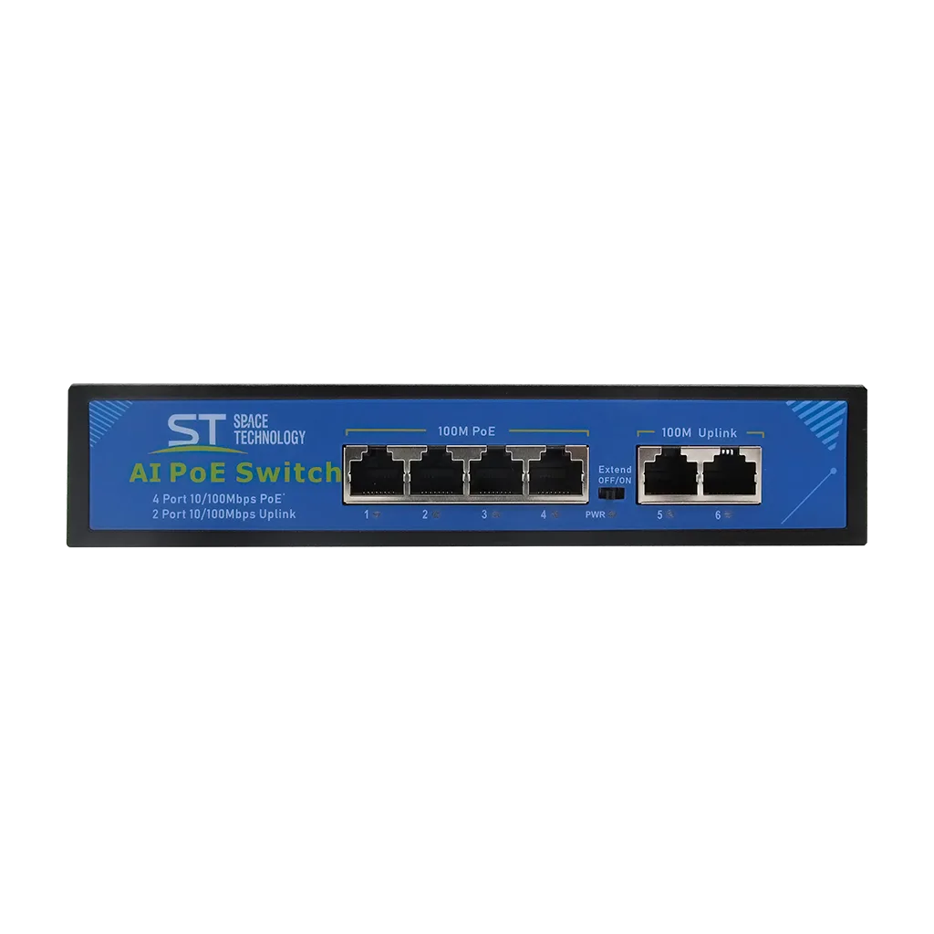 ST-S46POE (2М/65W/А) PRO (версия 4) Коммутатор Switch POE 4-х портовый Space Technology