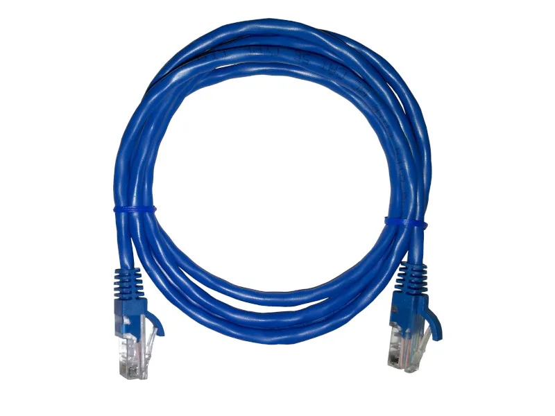 Патч-корд UTP4 cat 5e, 1,5м, ВС, LSZH, синий, литой коннектор NETKO Optima