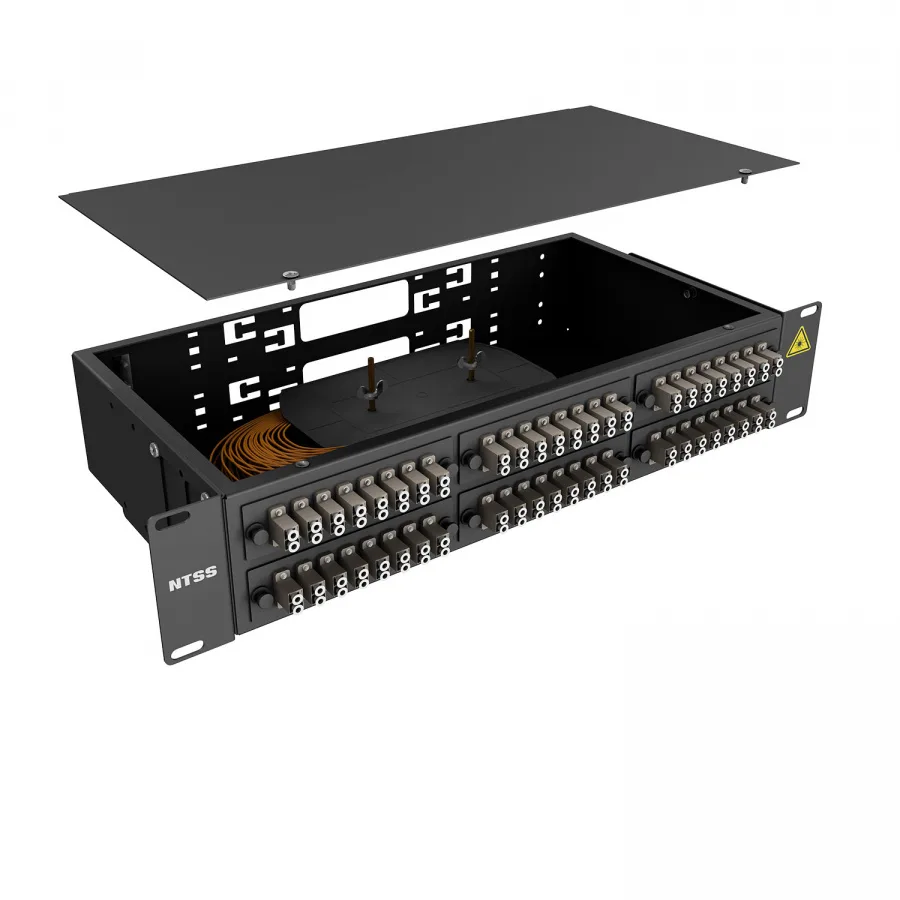 Кросс 19" NTSS PREMIUM, предсобранный 2U, 32 порта LC/UPC duplex, 62.5/125 мкм, черный