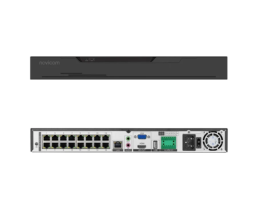 NR2816X-P16 (ver.3005V) 16-ти канальный IP видеорегистратор c PoE Novicam