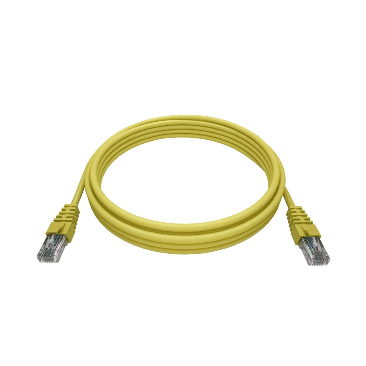 Патч-корд NTSS RJ45/8P8C, T568B UTP 6 кат. литой, 2 метра, LSZH, желтый