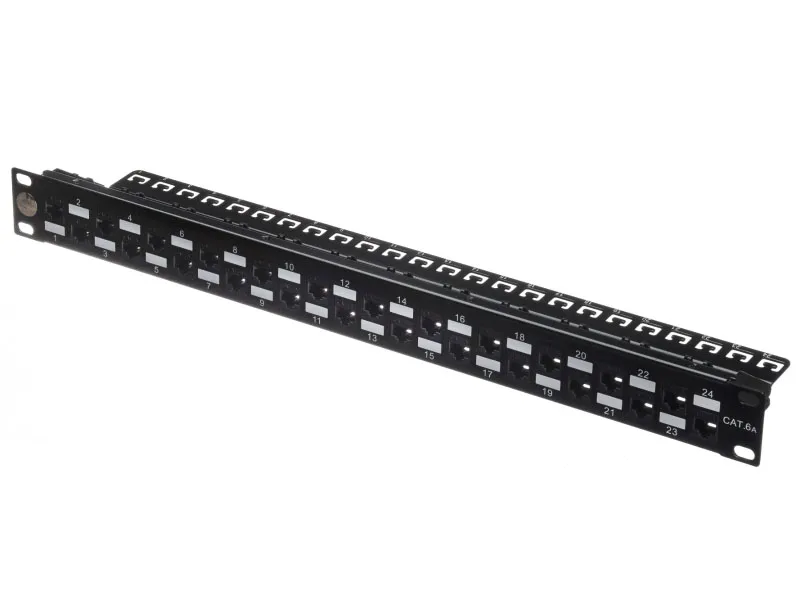 Патч-панель UTP, 19", 24 порта RJ45, cat.6а, 1U, Dual Type IDC, NETKO Expert СКС