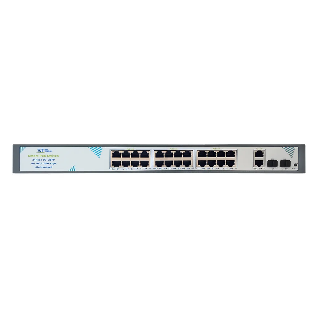 ST-S2417POE (24G/2G/2S/400W/A) PRO LM 24-портовый POE Коммутатор Space Technology