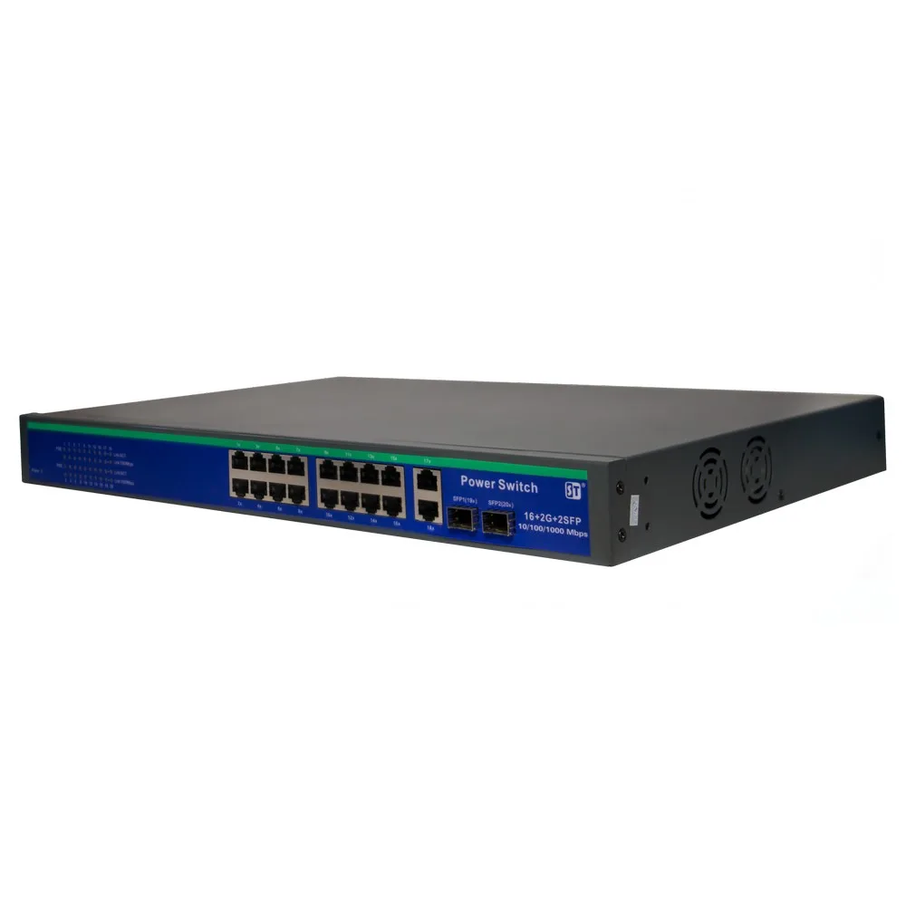 Коммутатор ST-S162POE на 16 PoE портов ST-S162POE, (2G/SS/400W)