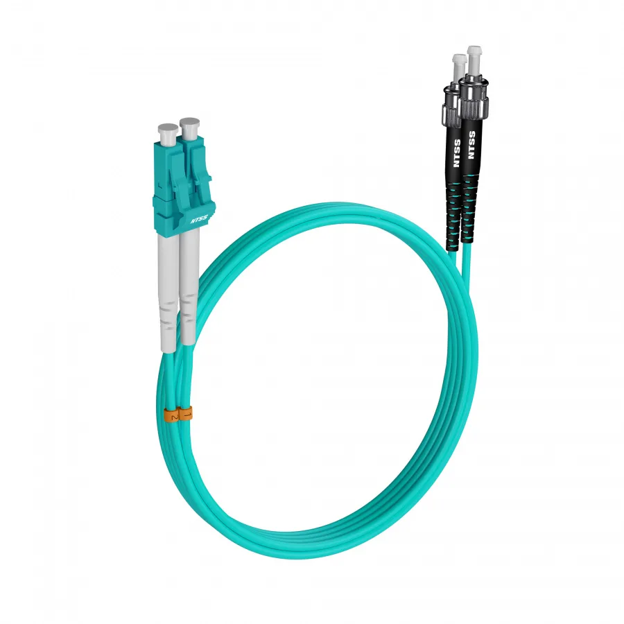 Шнур оптический NTSS dpc LC/UPC-ST/UPC 50/125 OM3 2.0мм 5м LSZH (патч-корд)