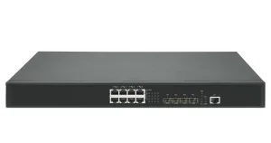 GL-SW-G305-12P Управляемый коммутатор L3 PoE , Stack, 8*1/2.5 Гбит/с PoE (8 портов 802.3BT), 4*1/10Гбит/с SFP+, PoE 370Вт NIKOMAX
