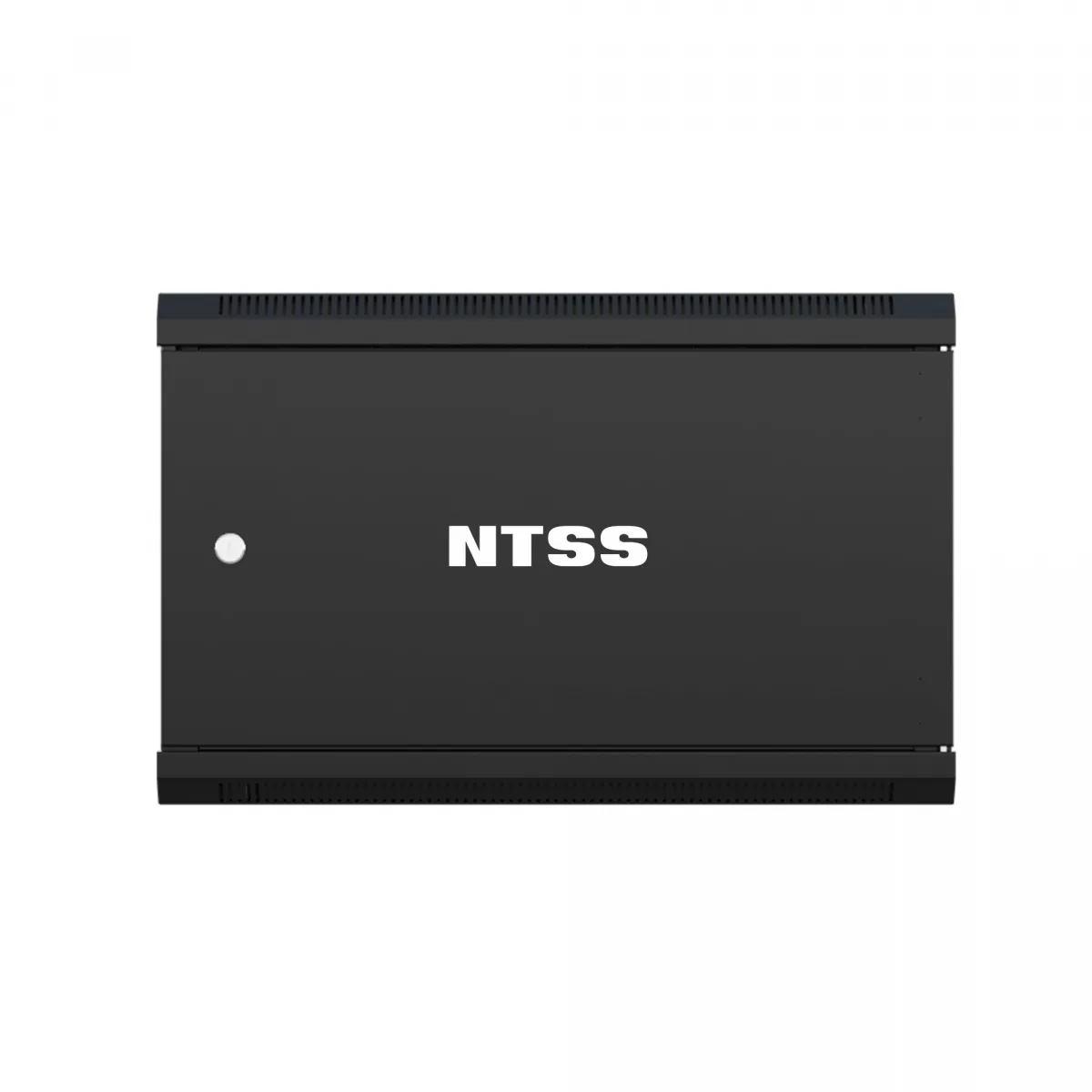 Шкаф настенный телекоммуникационный NTSS W 9U 600х600х500мм, 2 профиля 19, дверь сплошная металл, боковые стенки съемные, разобранный, черный RAL 9005