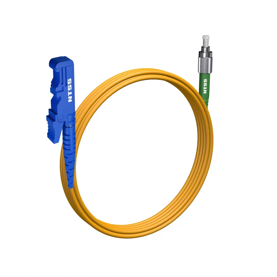 Шнур оптический NTSS spc E2000/UPC-FC/APC 9/125 3.0мм 3м LSZH (патч-корд)