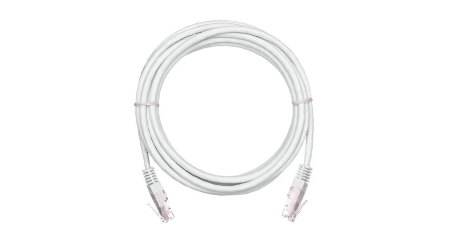 Коммутационный шнур NETLAN U/UTP 4 пары, Кат.5е (Класс D), 100МГц,PVC нг(B), белый, 0,5м
