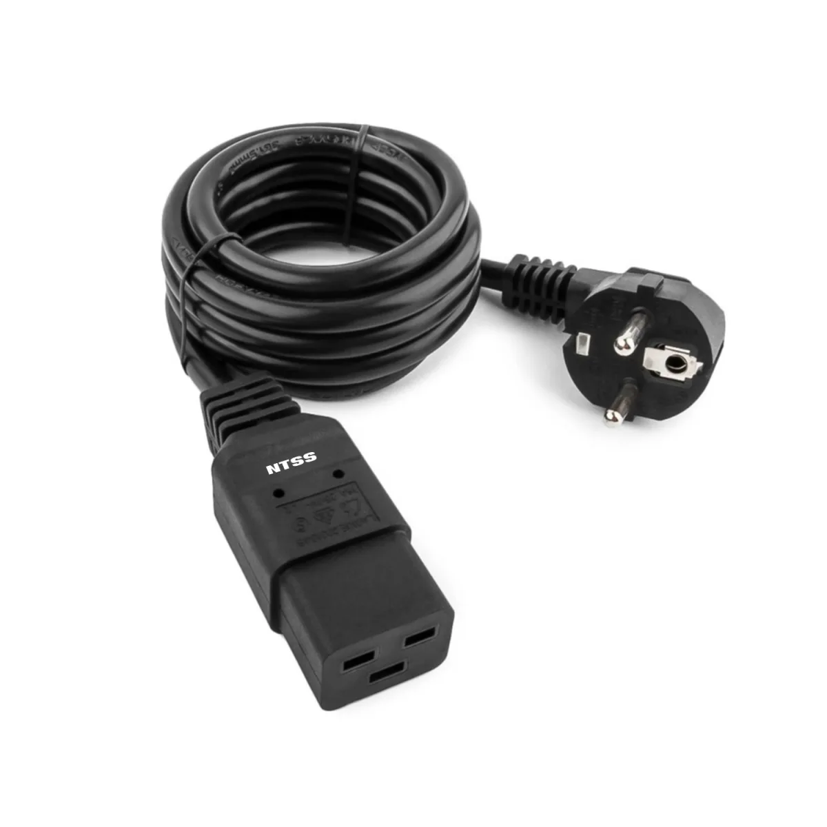 Шнур питания NTSS для БРП IEC 60320 C19 – CEE 7/7 Schuko, 3х1.5, 3 м, ГОСТ