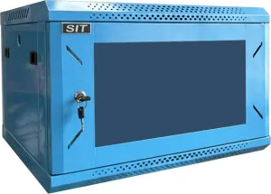 Шкаф 19" 6U SIT-WM062BL телекоммуникационный настенный размеры(ШхГхВ) 600*450*368мм, синий