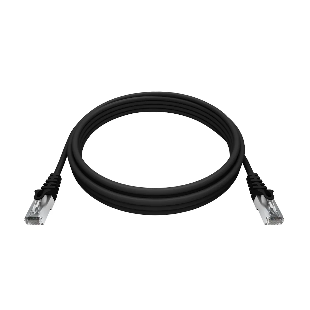 Патч-корд NTSS RJ45/8P8C, T568B FTP 5e кат. литой 15 метров, LSZH, черный