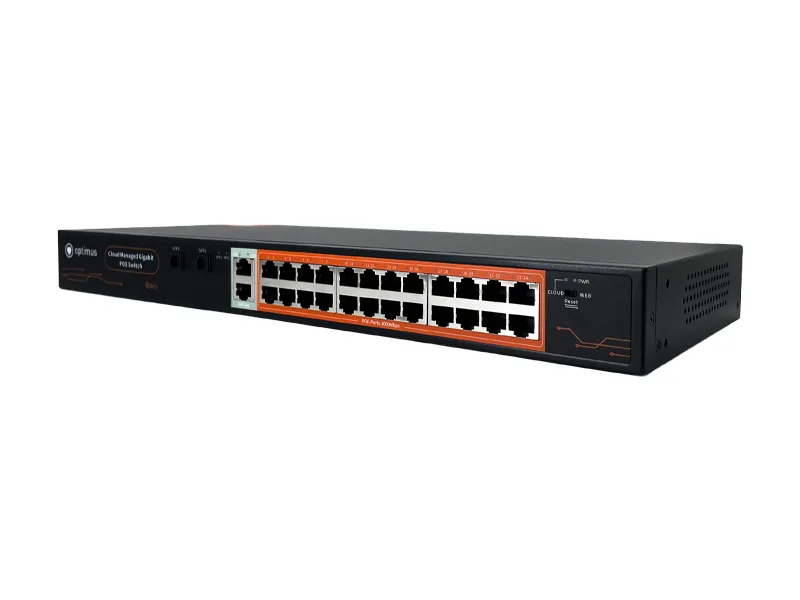 U1IC-24G/2G/2S 28-ми Портовый PoE коммутатор Optimus