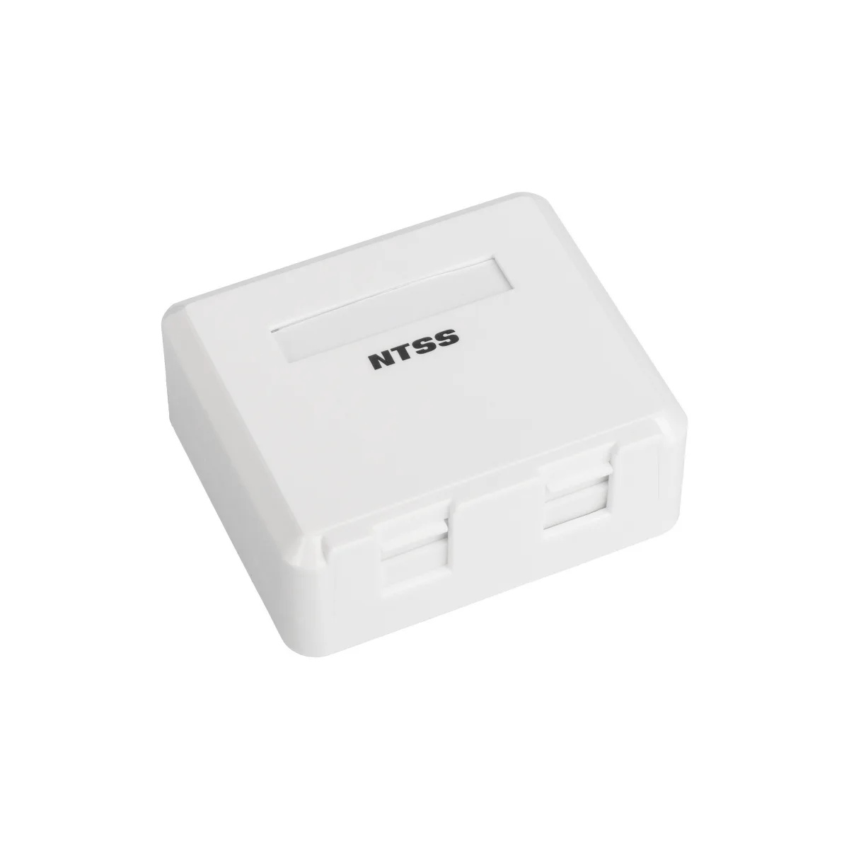 Настенная коробка NTSS PREMIUM для розеточных модулей типа Keystone 2xRJ45 со шторками белый