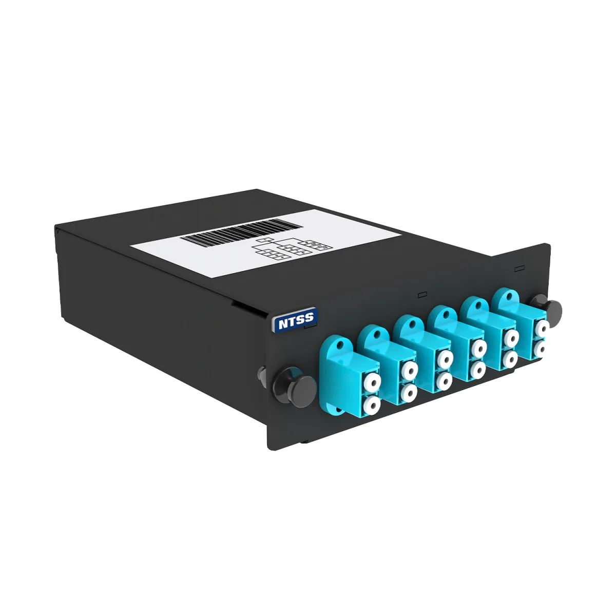 Кассета кроссовая NTSS 1 разъем 8MPO/UPC (male) 50/125 OМ3, на 8 LC/UPС (4 DLC/UPC), полярность U, черный