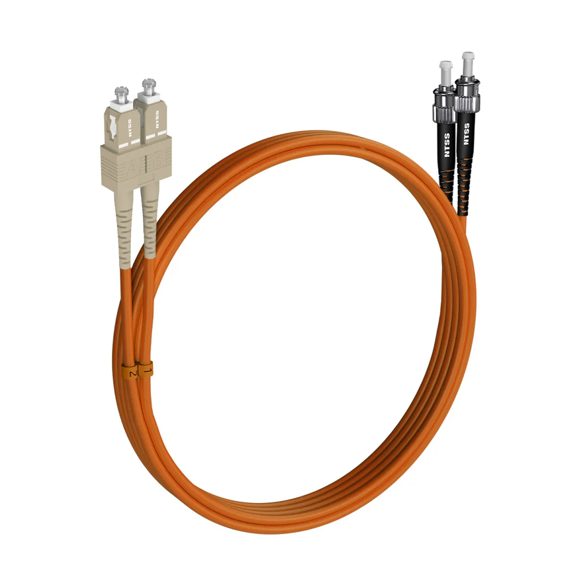 Шнур оптический NTSS dpc SC/UPC-ST/UPC 62.5/125 3.0мм 3м LSZH (патч-корд)