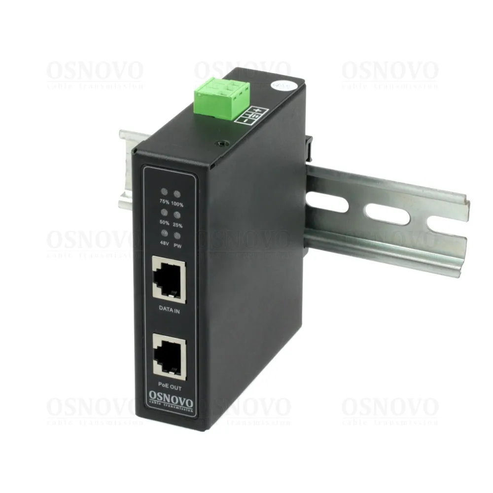 Midspan-1/303X(Booster) Промышленный PoE-инжектор с бустером напряжения OSNOVO