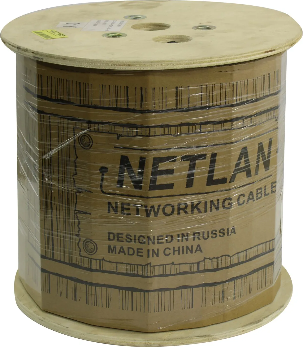 Кабель NETLAN UTP с тросом 4 пары, Кат.5е, внешний, PE -40C, 305м