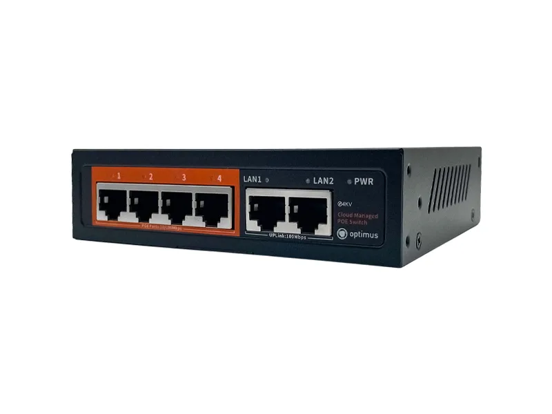 U1IC-4F/2F 6-ти Портовый PoE коммутатор Optimus