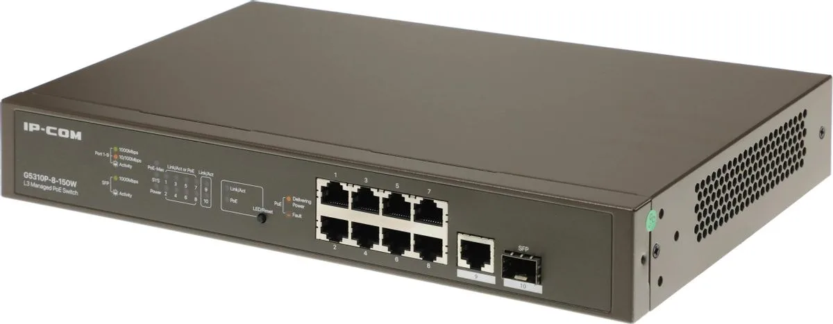 G5310P-8-150W 10-ти портовый управляемый PoE коммутатор IP-COM