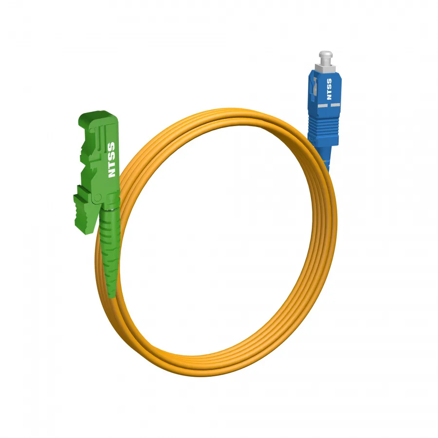 Шнур оптический NTSS spc E2000/APC-SC/UPC 9/125 3.0мм 4м LSZH (патч-корд)
