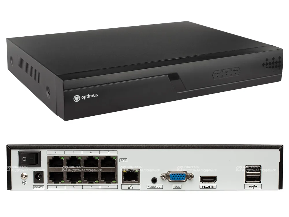 NVR-5101-8P_V.2 IP-видеорегистратор 10-ти канальный Optimus
