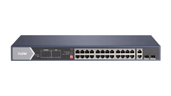 F-SW-EM628 (HPOE-PM) Смарт-управляемый PoE-коммутатор на 24 гигабитных порта iFlow