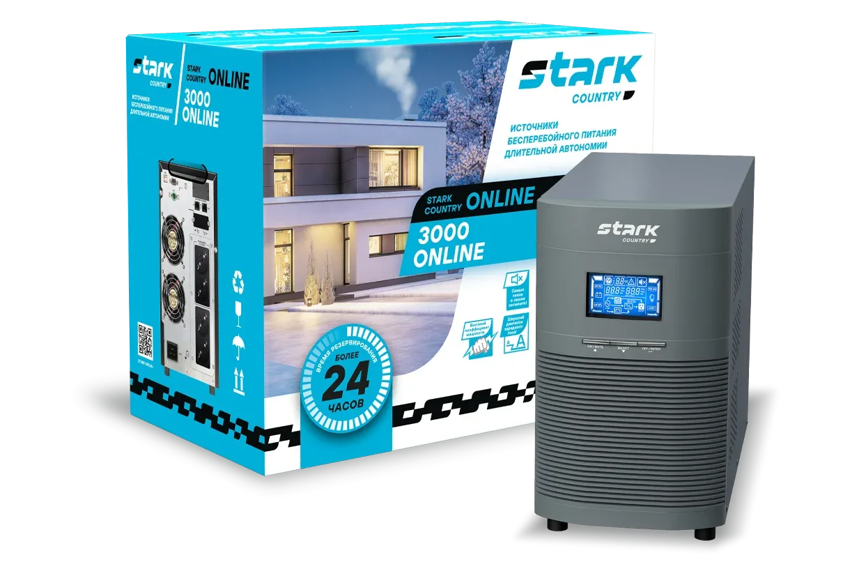 Stark Country 3000 online, 12А Источник бесперебойного питания длительной автономии Stark Country
