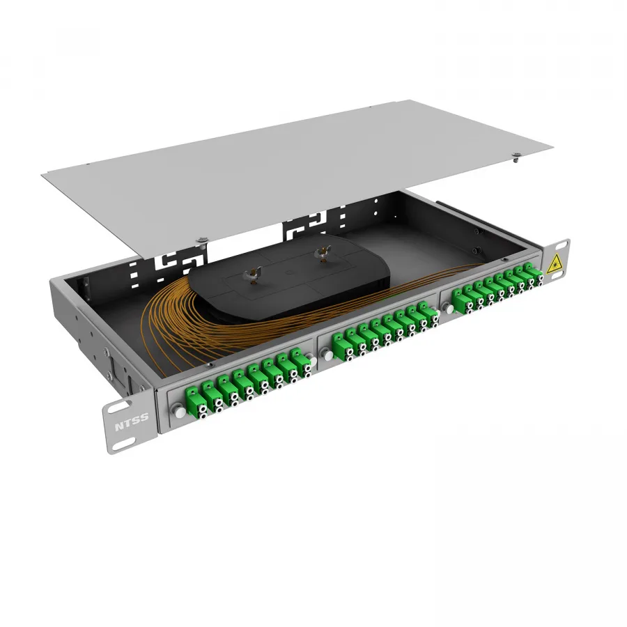 Кросс 19" NTSS PREMIUM, предсобранный 1U, 8 портов LC/APC duplex, 9/125 мкм