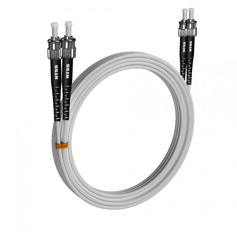 Шнур оптический NTSS PREMIUM dpc ST/UPC-ST/UPC 9/125 G.657A1 2.0мм 15м LSZH (патч-корд)
