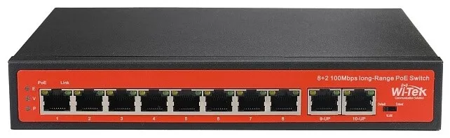 WI-PS210 (v4) Неуправляемый коммутатор с функцией PoE Wi-Tek