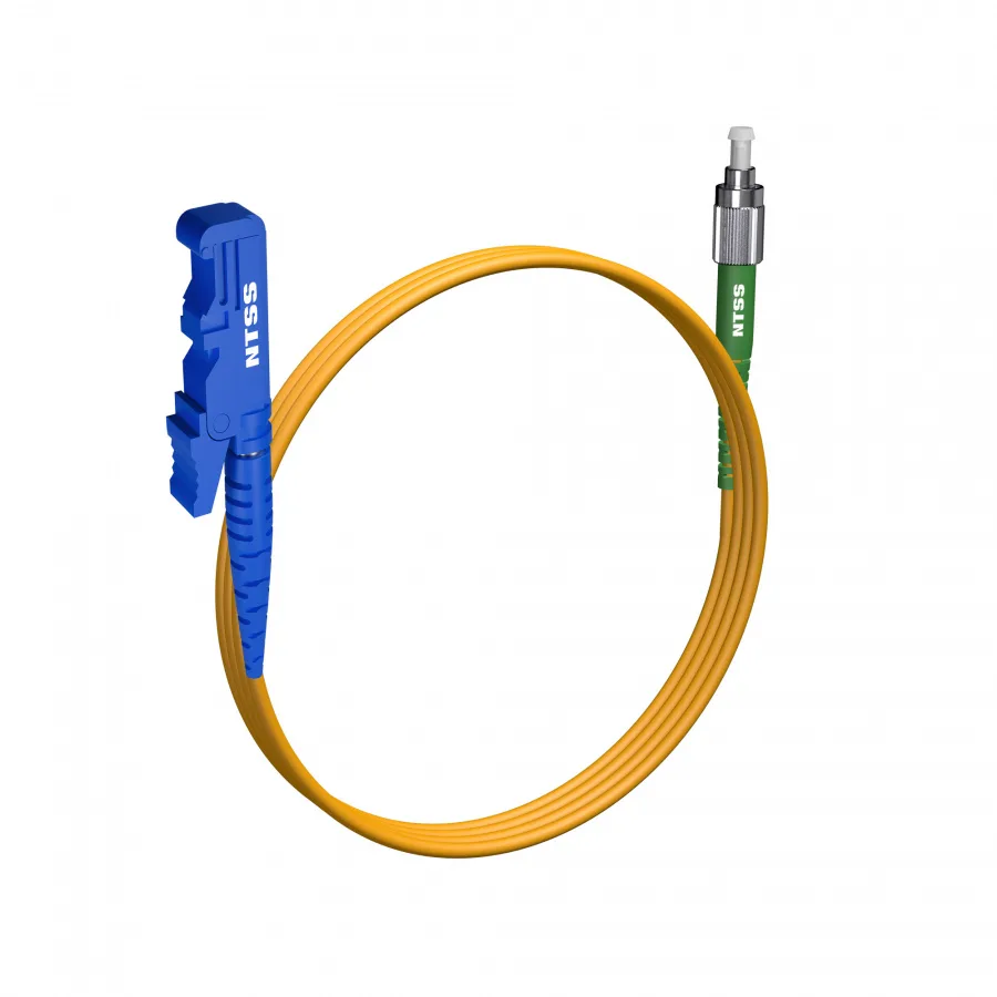 Шнур оптический NTSS spc E2000/UPC-FC/APC 9/125 3.0мм 1м LSZH (патч-корд)