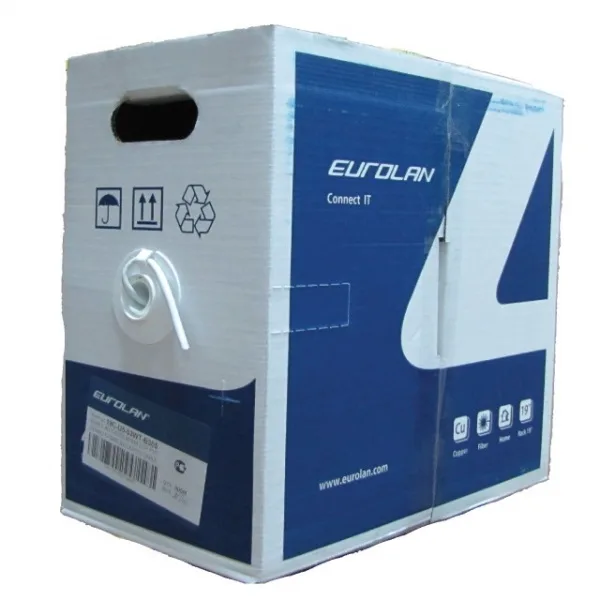 Кабель Eurolan F/UTP, 4 пары, Кат. 5е, медь, внутренний, белый, LSZHнг(А) – HFLTx, 305 м