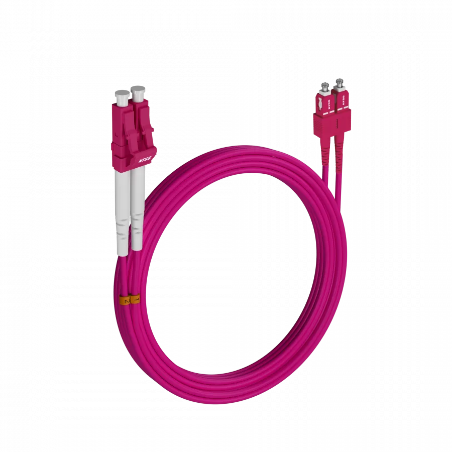 Шнур оптический NTSS dpc LC/UPC-SC/UPC 50/125 OM4 3.0мм 25м LSZH (патч-корд)