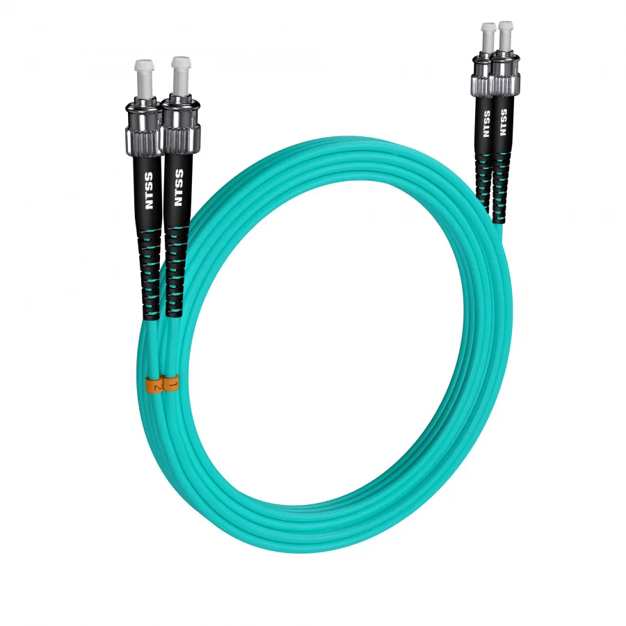 Шнур оптический NTSS PREMIUM dpc ST/UPC-ST/UPC 50/125 OM3 3.0мм 20м LSZH (патч-корд)