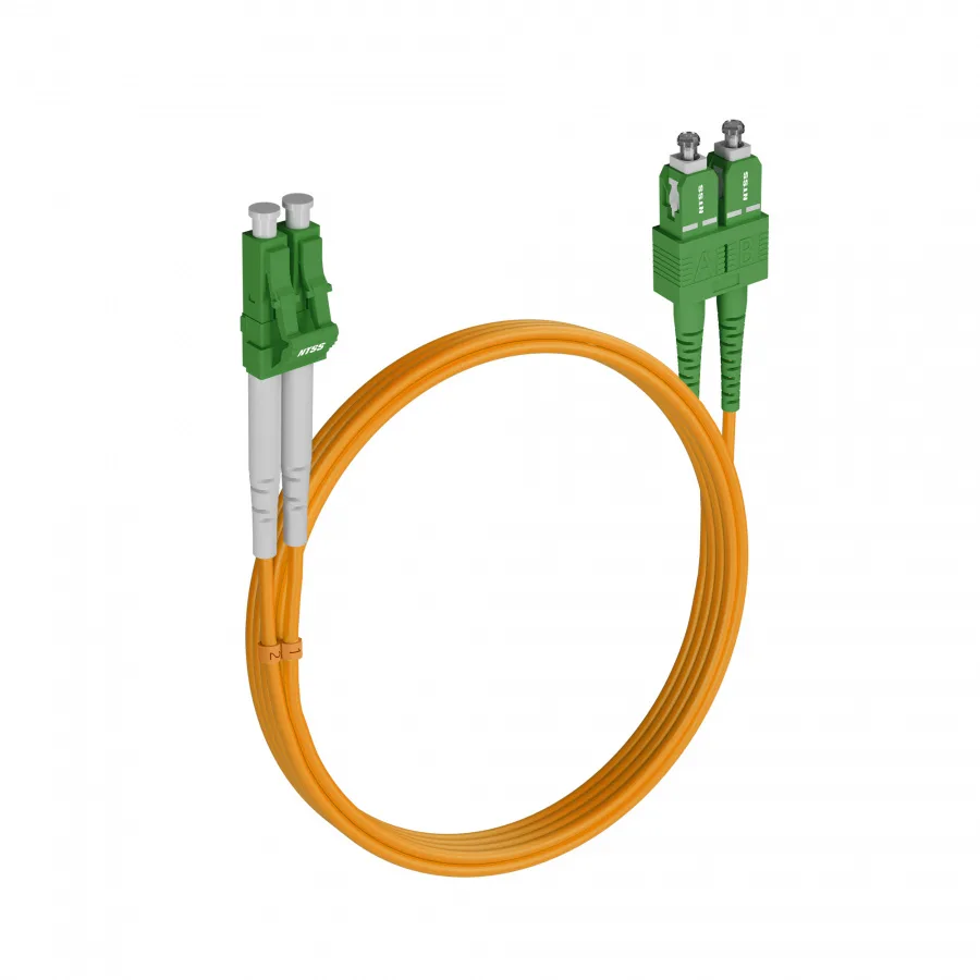 Шнур оптический NTSS dpc LC/APC-SC/APC 9/125 3.0мм 1м LSZH (патч-корд)