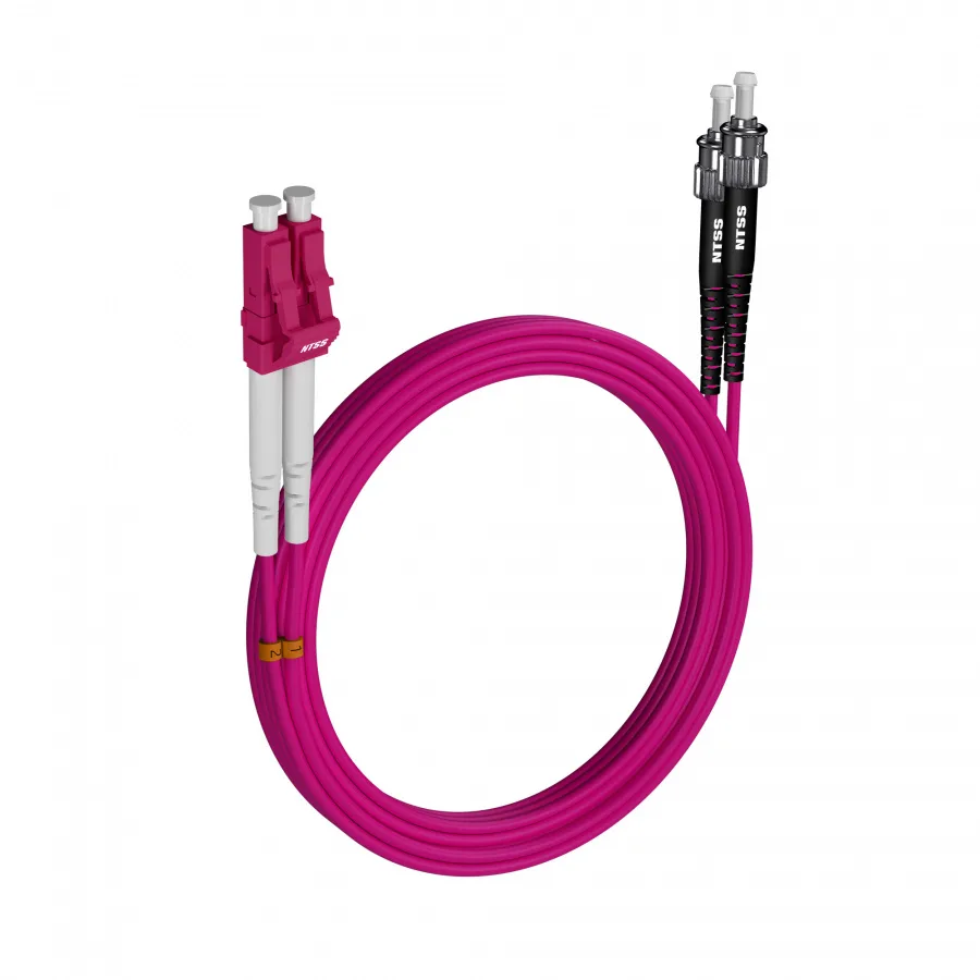 Шнур оптический NTSS dpc LC/UPC-ST/UPC 50/125 OM4 3.0мм 20м LSZH (патч-корд)