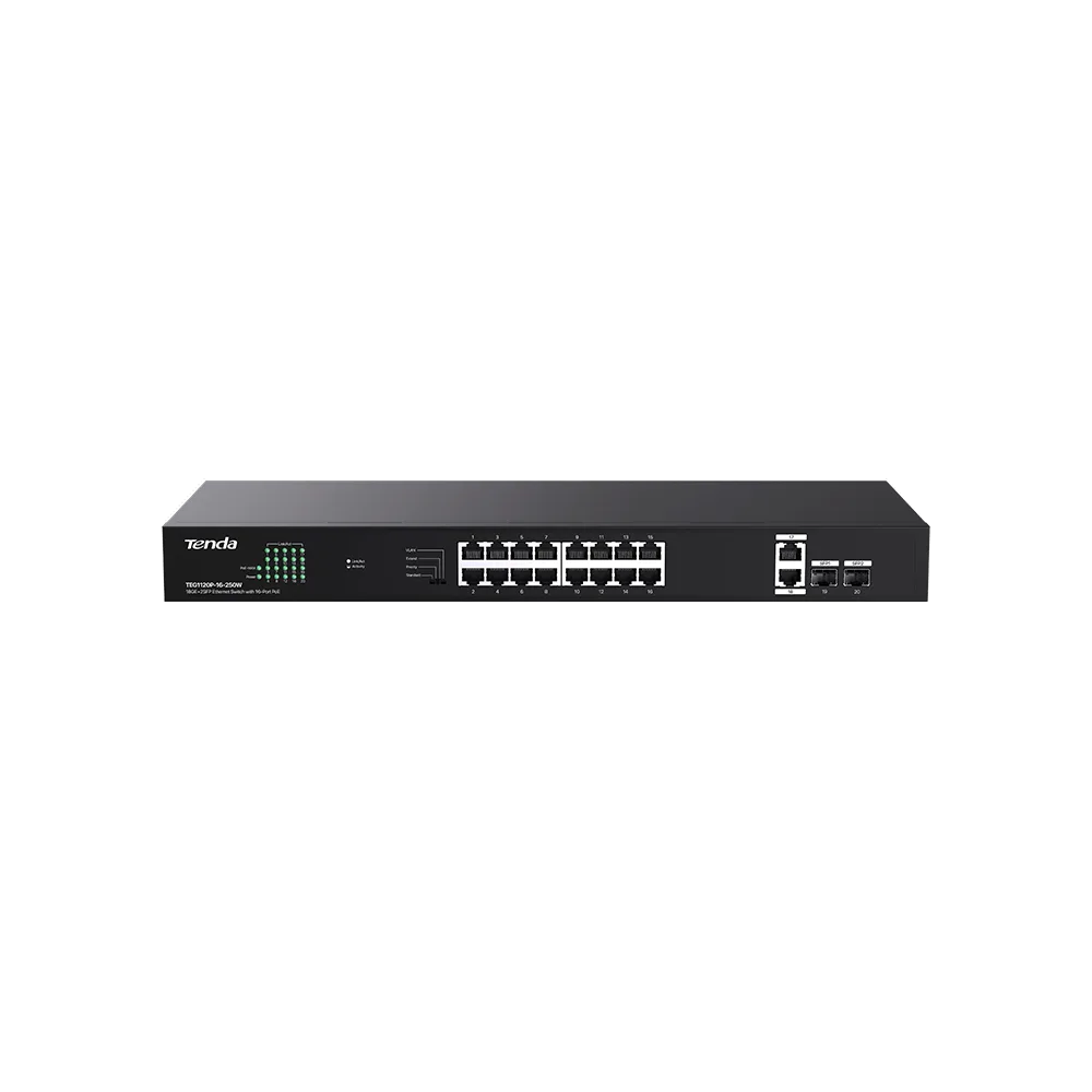 TEG1120P-16-250W 16-портовый PoE-коммутатор Tenda