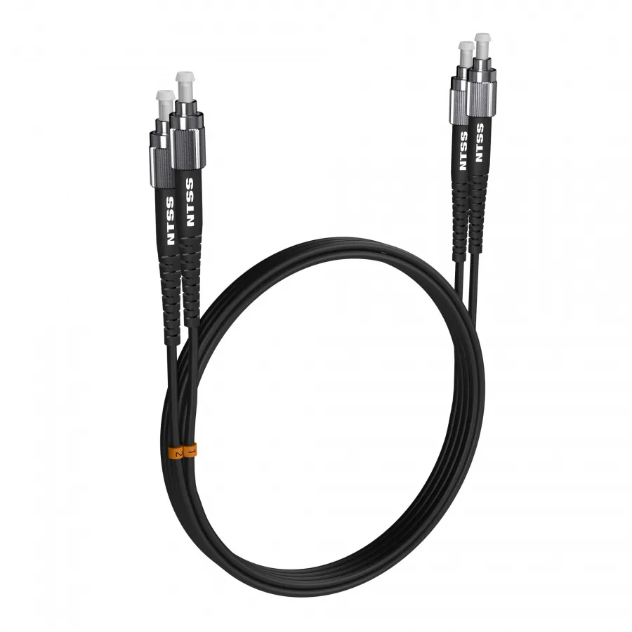Шнур оптический NTSS PREMIUM dpc FC/UPC-FC/UPC 9/125 3.0мм 3м черный LSZH (патч-корд)