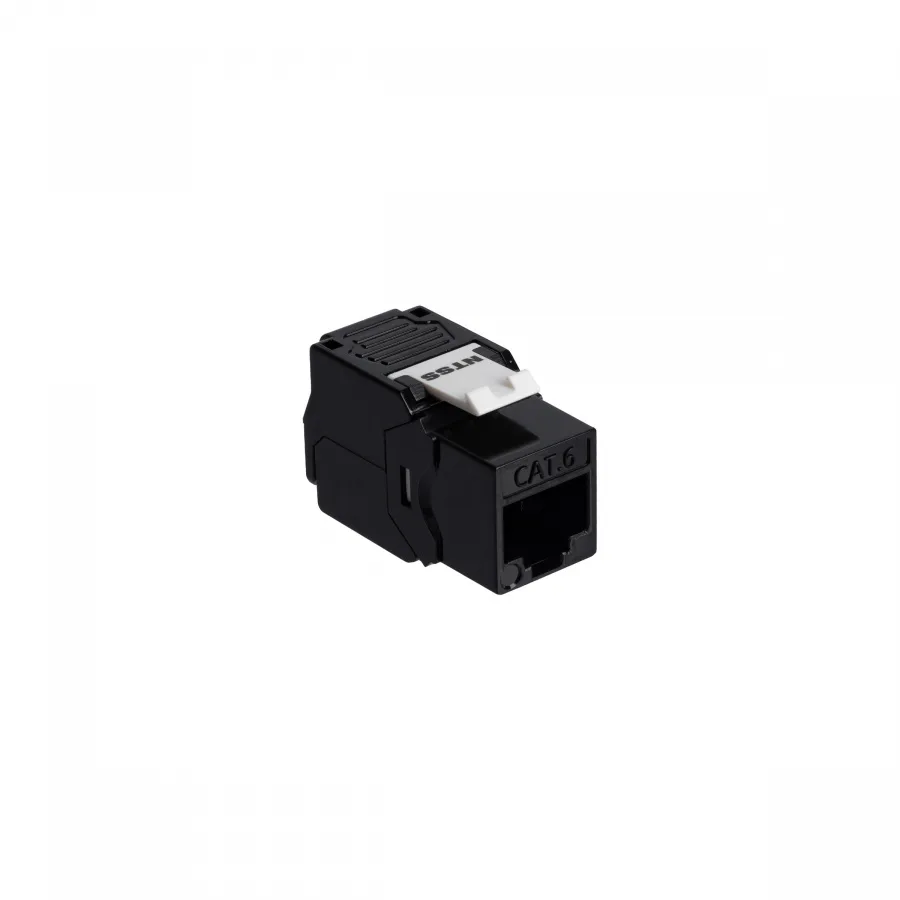 Розеточный модуль NTSS PREMIUM Keystone RJ45 UTP CAT6 180 градусов безинструментальный черный ver2