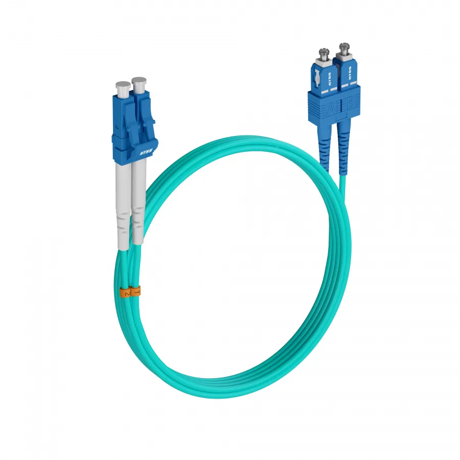 Шнур оптический NTSS PREMIUM dpc LC/UPC-SC/UPC 50/125 OM3 3.0мм 1м LSZH (патч-корд)