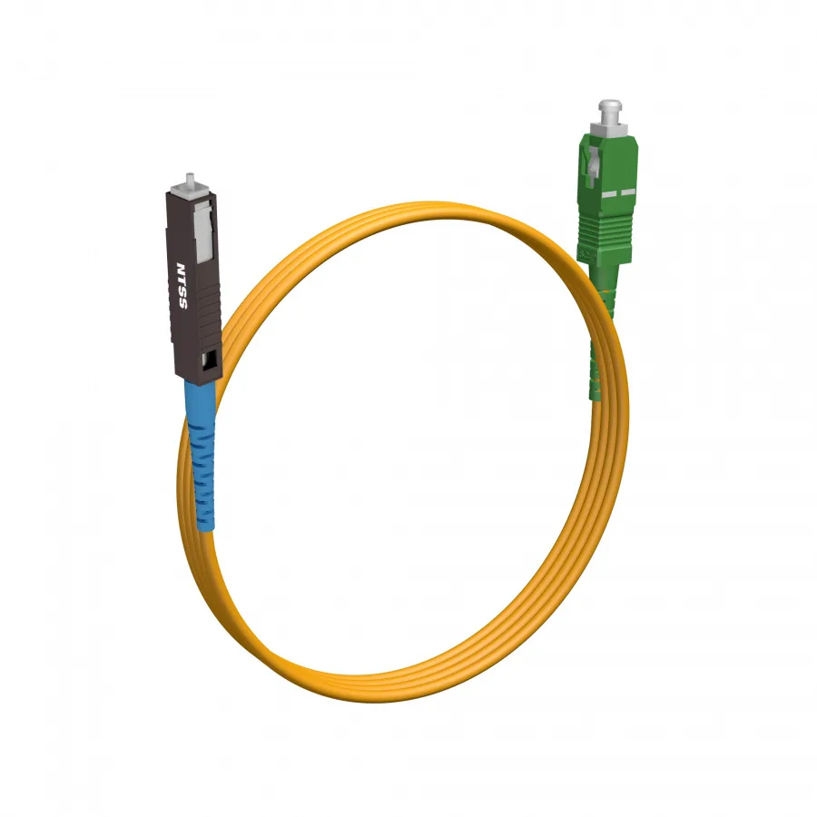 Шнур оптический NTSS spc MU/UPC-SC/APC 9/125 2.0мм 2м LSZH (патч-корд)