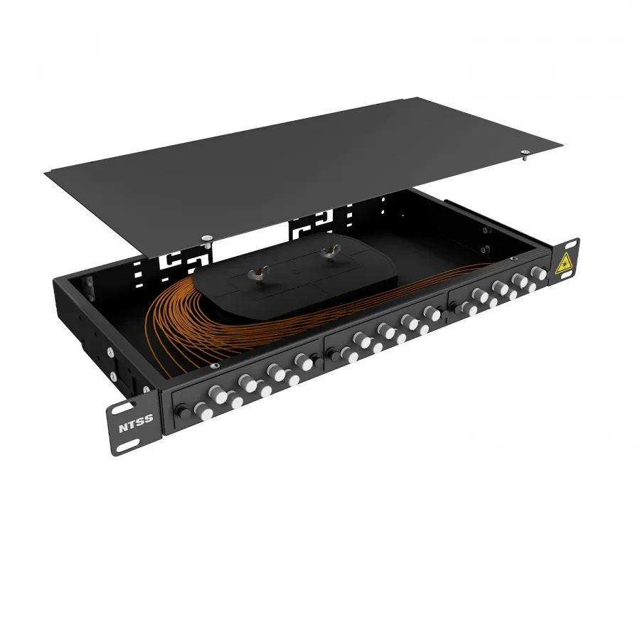 Кросс 19" NTSS PREMIUM, предсобранный 1U, 24 порта FC/UPC, 62.5/125 мкм, черный