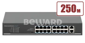 ST-1620HP Коммутатор Ethernet с поддержкой PoE неуправляемый 16 портов Beward