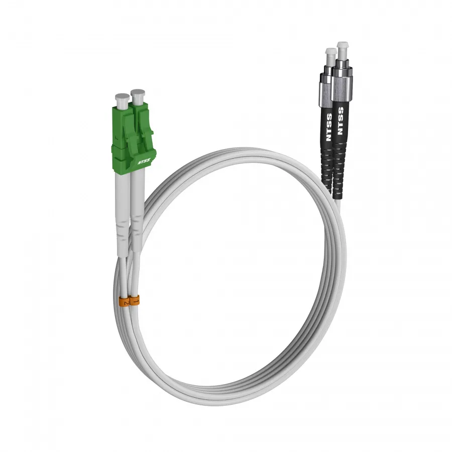 Шнур оптический NTSS dpc LC/APC-FC/UPC 9/125 G.657A1 3.0мм 1м LSZH (патч-корд)